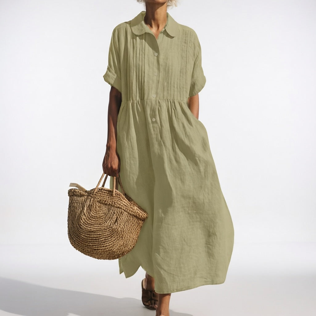 Lysandra™ — Vestido camisero fluido de verano