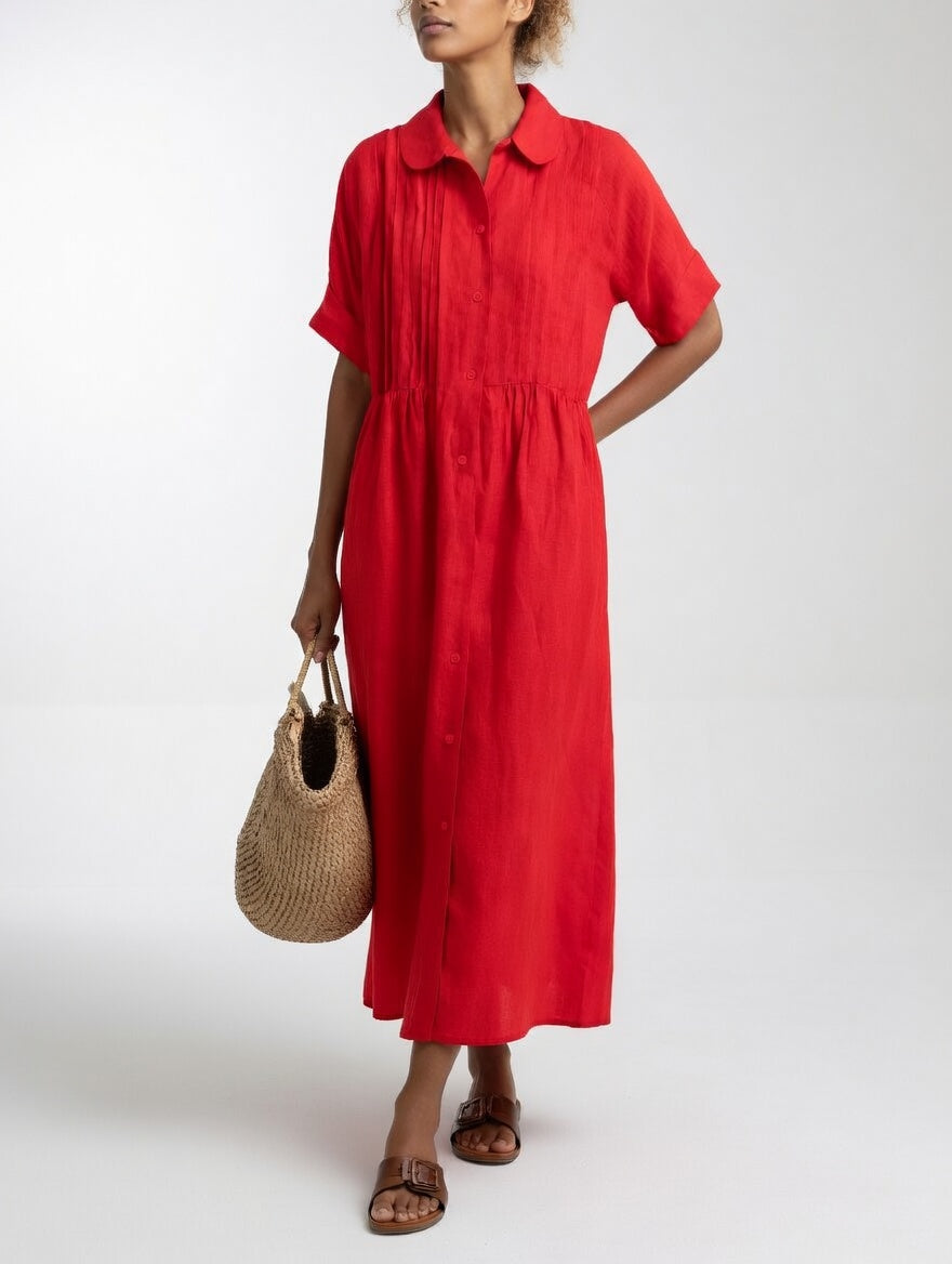 Lysandra™ — Vestido camisero fluido de verano